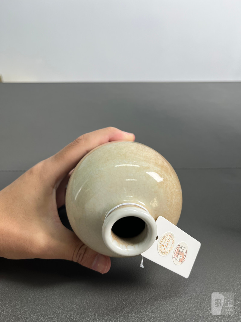清乾隆  仿哥釉梅瓶 - 图9
